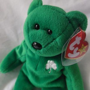 March 17 1997 Ty Original Beanie Babies ERIN St Patrick's Green Bear w/Tags